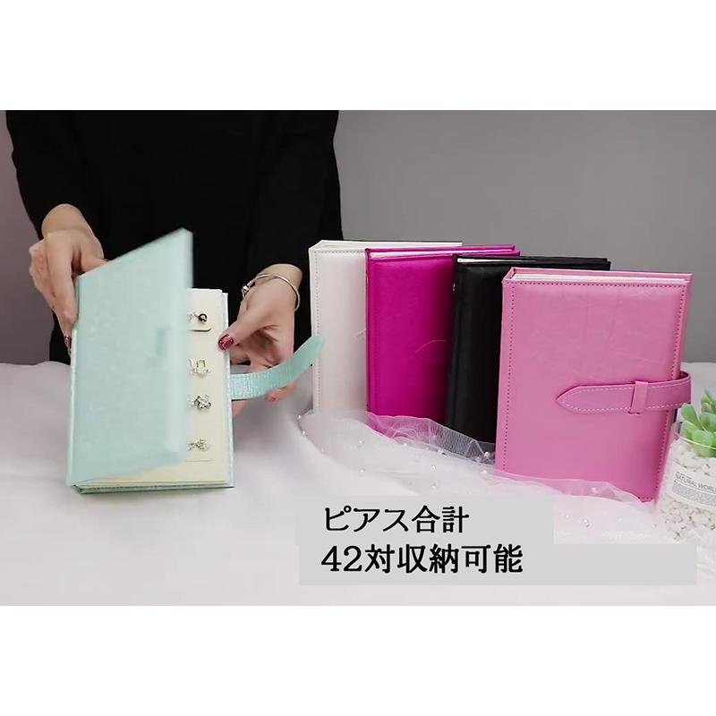 plusnao（プラスナオ） ピアス収納ケース 手帳型 アクセサリーケース