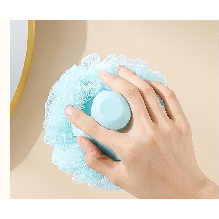 plusnao ボディスポンジ バススポンジ ボディーソープ入れ付き 吸盤