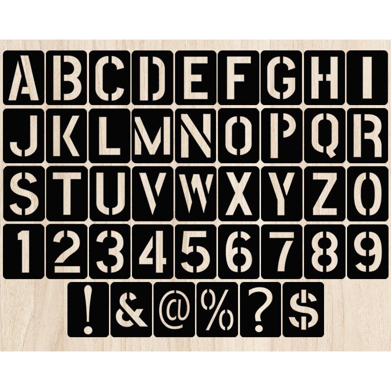 ステンシルシート テンプレート 42枚セット ステンシルプレート 型紙