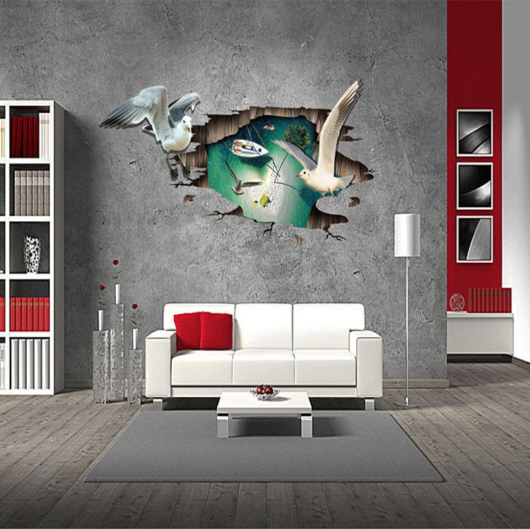 爆安 プラスナオyahoo 店ウォールステッカー 壁紙シール 3d 立体的 トリックアート だまし絵 窓 花 森林 木 癒し 窓枠 ルームデコレーション ウォールデコレーション 壁 Cfc Com Do