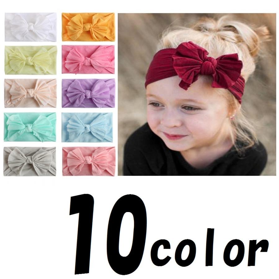 ヘアバンド ヘッドバンド ベビー 新生児 キッズ リボン 無地 シンプル ヘアアクセサリー 髪飾り カラバリ豊富