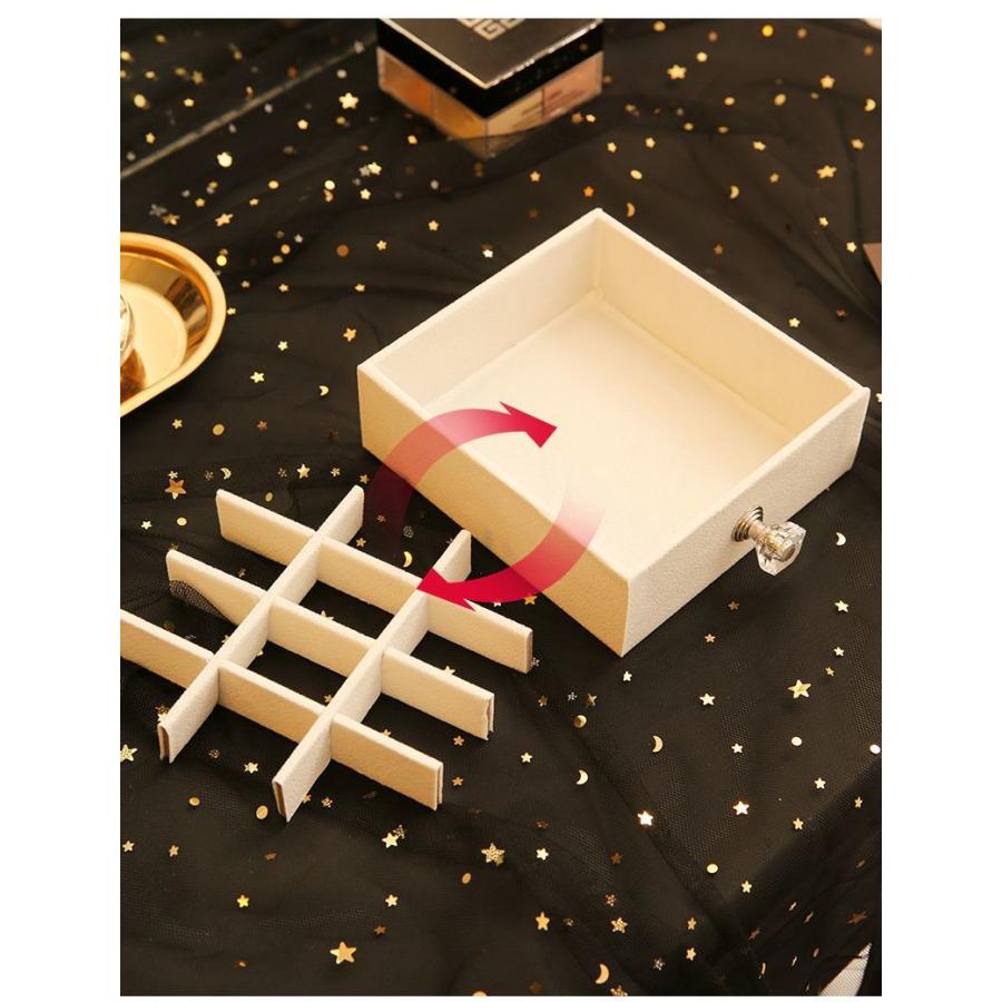 plusnao アクセサリーケース ジュエリーボックス 横型 引き出し