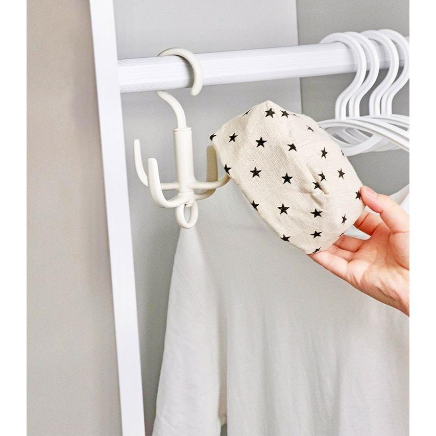 plusnao（プラスナオ） 収納ハンガー 360度回転ハンガー フック付き