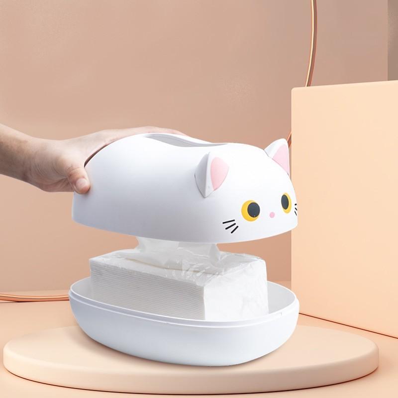 ティッシュケース ネコ 猫 かわいい ティッシュ 箱 ティッシュカバー ティッシュペーパーボックス ボックスティッシュケース インテリア｜plusnao｜12