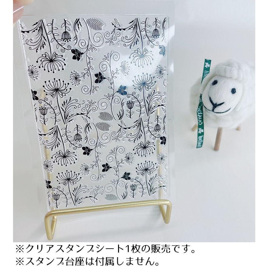 クリアスタンプシート 1枚 透明シールスタンプ シリコン デザイン