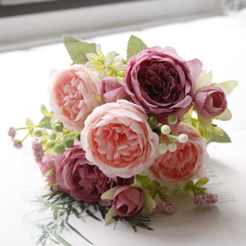 フェイクフラワー 造花 アーティフィシャルフラワー バラ 薔薇 牡丹