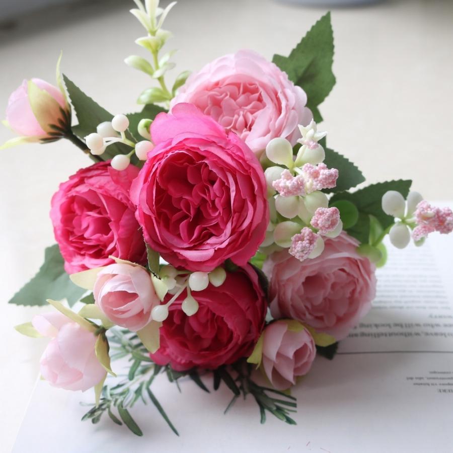フェイクフラワー 造花 アーティフィシャルフラワー バラ 薔薇 牡丹