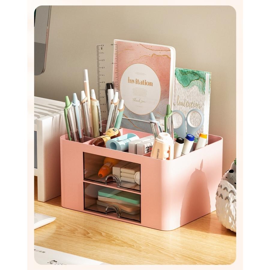 plusnao（プラスナオ） 卓上収納ボックス 収納ケース 小物収納 卓上