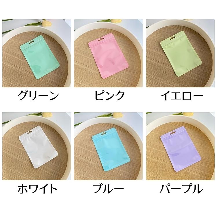 チャック付きポリ袋 同色25枚セット 吊り穴付き 小分け袋 ラッピング