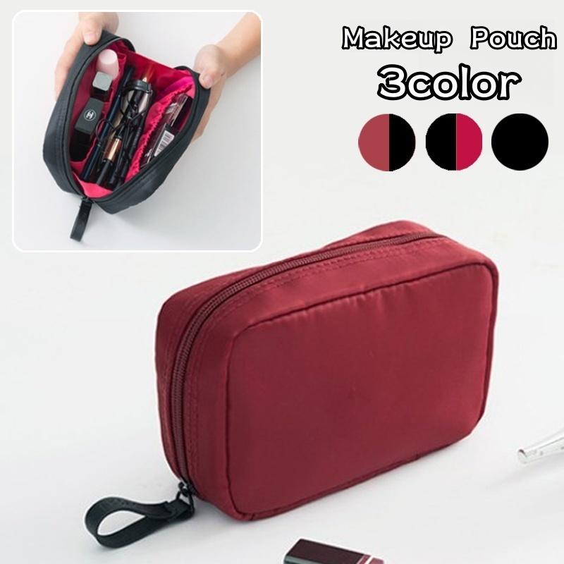 美品✨ボナペンチュラ コスメポーチ 化粧道具入れ ブラック ロゴ型押し ピンク ごちゃ混ぜコスメポーチ F20397 「ポスト投函送料無料」/ コスメ