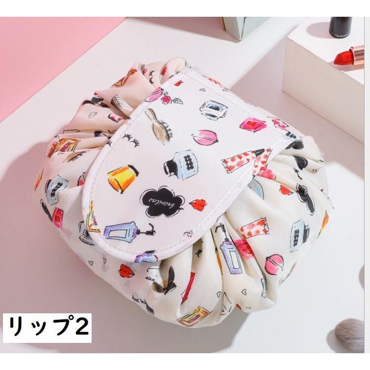 コスメ大好き様♥️オーダーページ②♥️フラットポーチ両面パネル　巾着バッグ 化粧ポーチ 巾着型 コスメポーチ レディース 大容量 収納袋 マジック