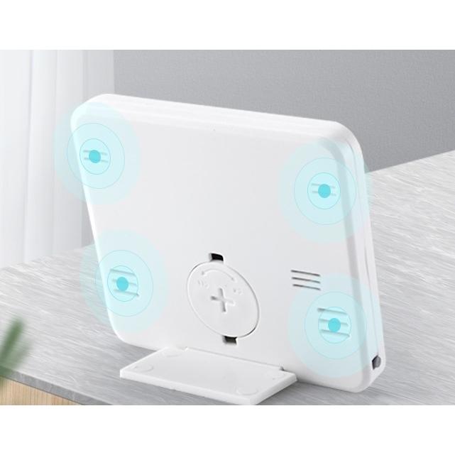置き時計 多機能 電子時計 温湿度計 電子温度計 電子湿度計 卓上 スタンド リビング 寝室 玄関 薄型 便利 コンパクト 温度計 湿度計 置時計 お|plusnao|05