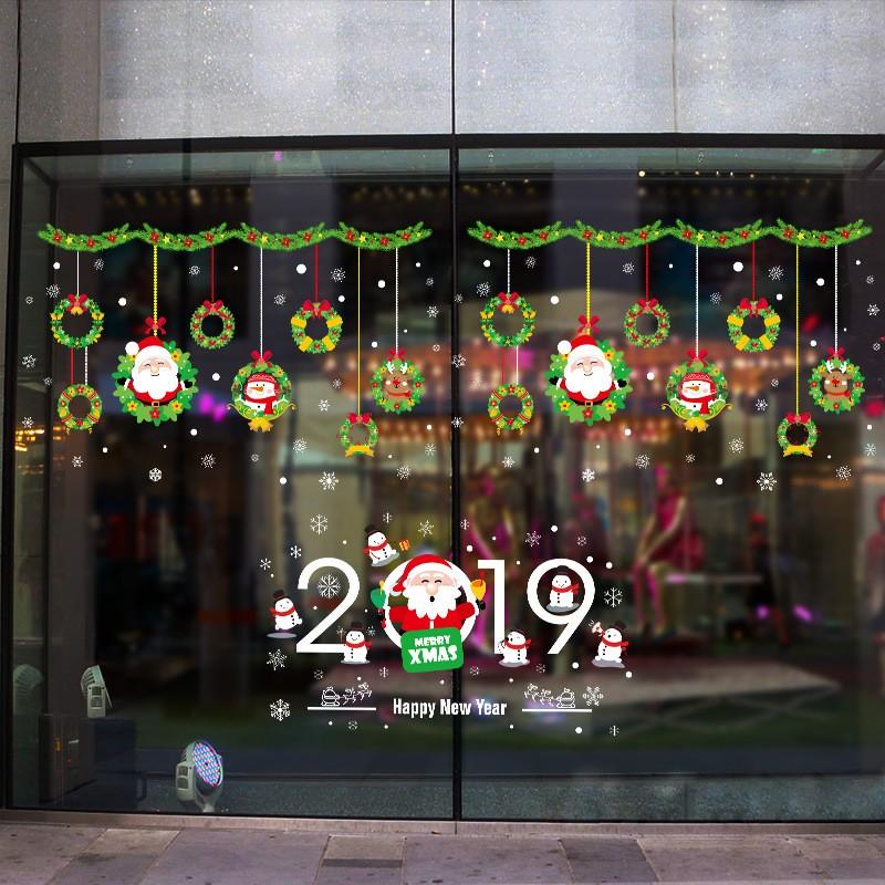 ウォールステッカー 壁紙シール 窓ガラス ウォールデコレーション クリスマス X'mas Merry Christmas クリスマスツリー 雪の結晶|plusnao|04
