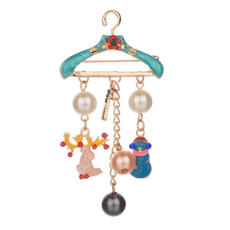 ブローチ レディース アクセサリー ハンガー スノーマン トナカイ