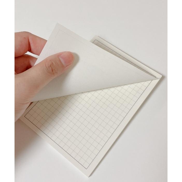 plusnao 付箋 メモ帳 50枚 大きい 大きめ 方眼 罫線入り 文房具