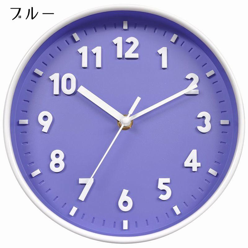 時計 壁掛け時計 ウォールクロック 8インチ 20cm 連続秒針 静音 小さめ