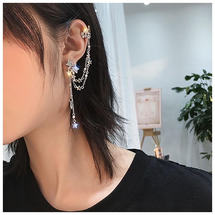 ピアス スター 星 星座 非対称 ２ホール チェーン かわいい おしゃれ レディース 女性用 アクセサリー プレゼント ギフト プラスナオ Paypayモール店 通販 Paypayモール