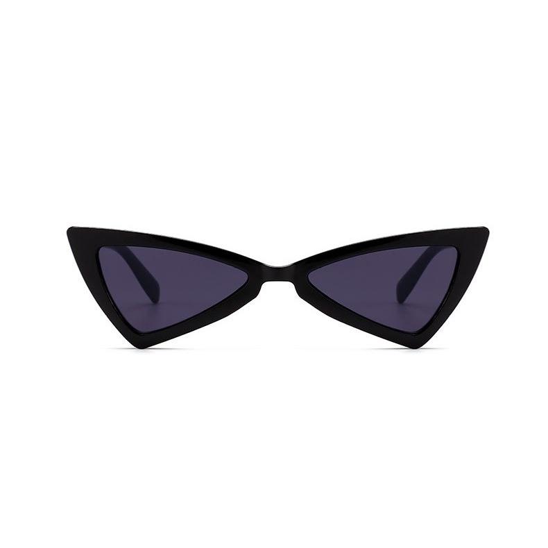 【 】UV保護 ロゴ ブラック キャットアイ サングラス plusnao サングラス レディース フォックス キャットアイ 三角