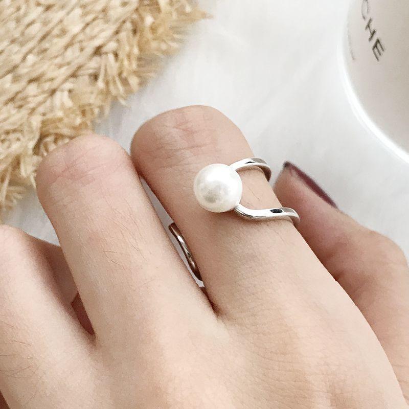 指輪 オープンリング レディース アクセサリー シルバー925 フェイクパール イミテーションパール おしゃれ かわいい ギフト プレゼント Zak プラスナオyahoo 店 通販 Yahoo ショッピング