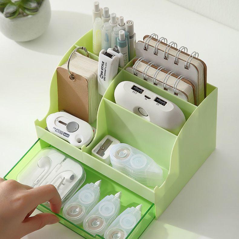 plusnao（プラスナオ） デスクオーガナイザー 引き出し付き ペン立て