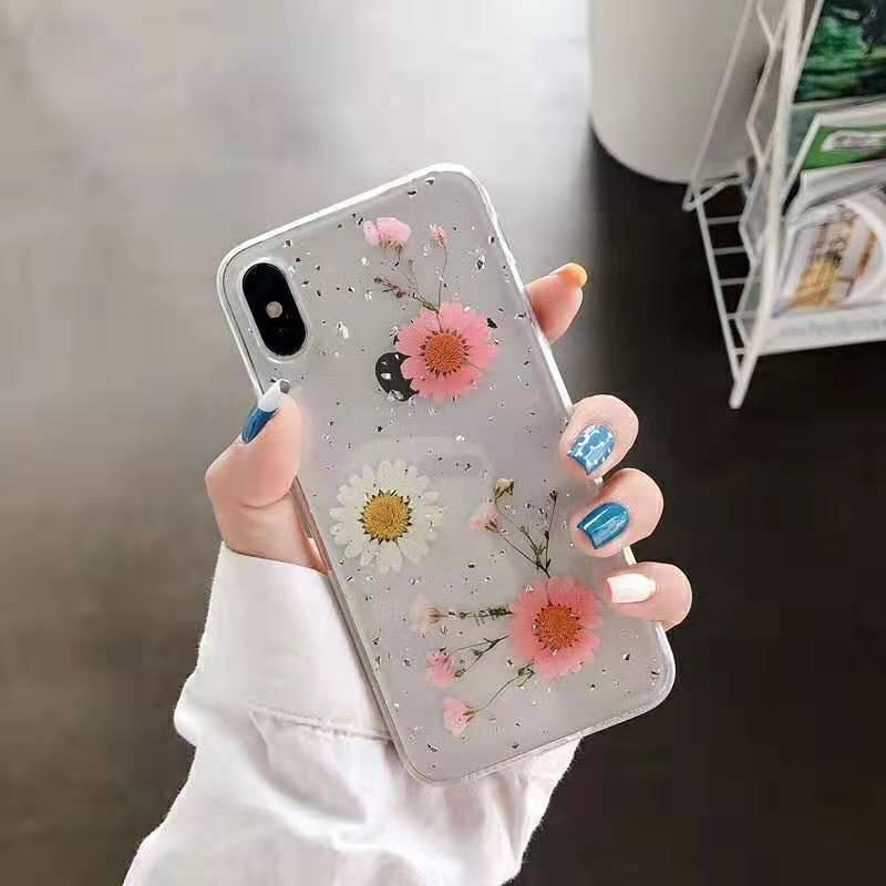 iPhoneケース iPhoneカバー スマートフォンケース スマホ カバー クリア 押し花風 フラワー 花 透明 保護 傷防止 レディース 携帯カバ｜plusnao｜05