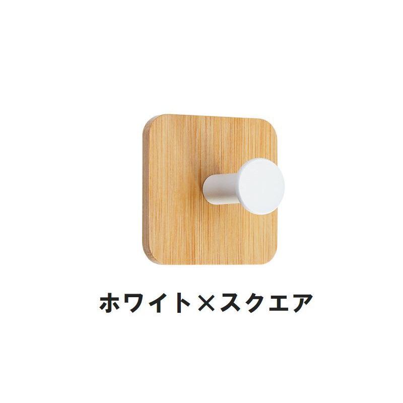 plusnao（プラスナオ） ウォールフック 木製 粘着シールフック