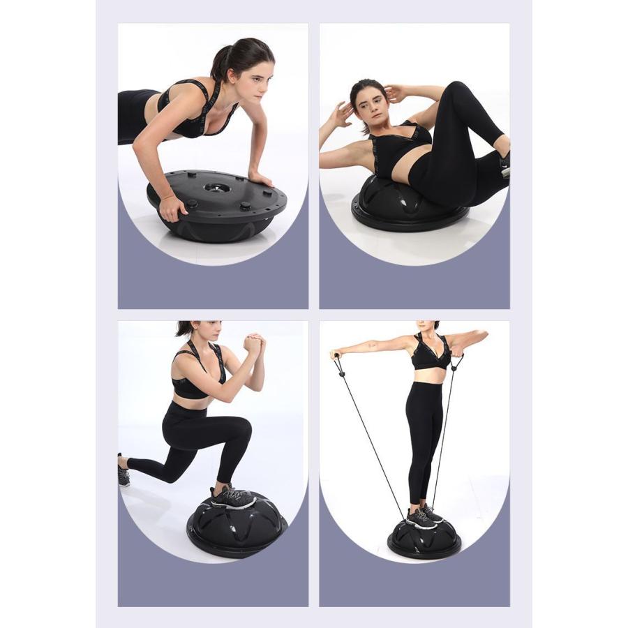 plusnao バランスボール エクササイズボール 直径58cm 半円型 体