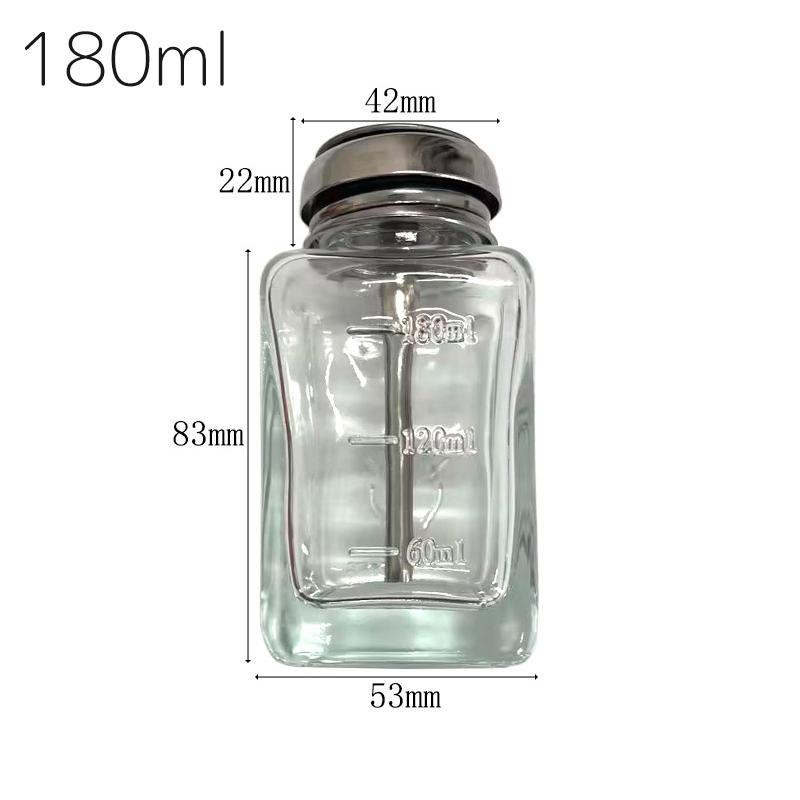 ガラスディスペンサー ネイルリムーバー入れ 180ml 120ml 詰め替え容器