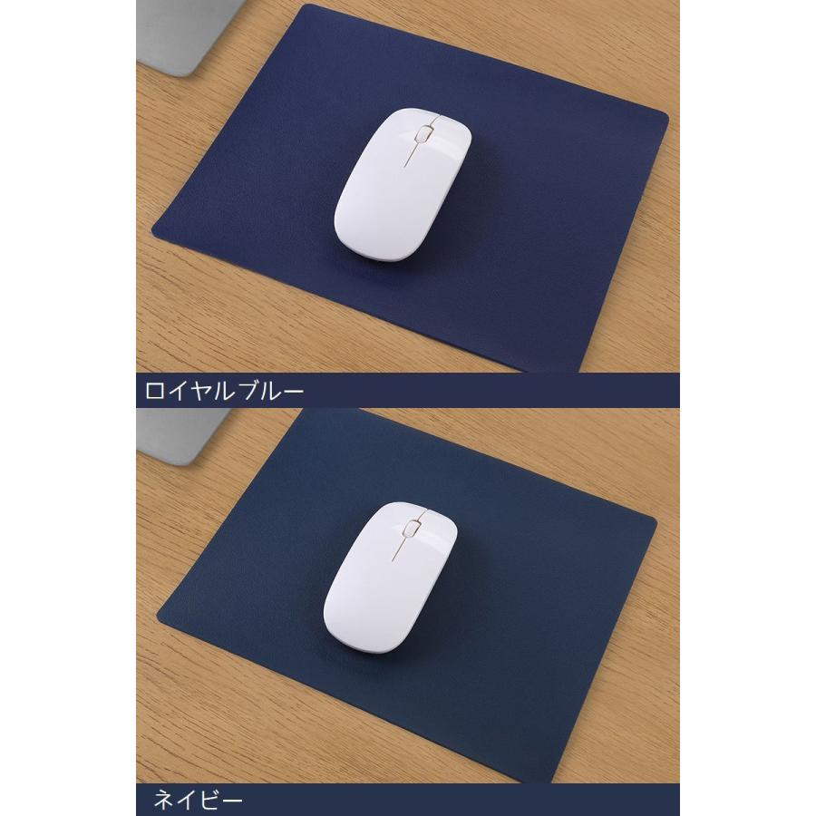 マウスパッド デスクパッド レザー調 23 19cm 26 21cm 長方形 防水