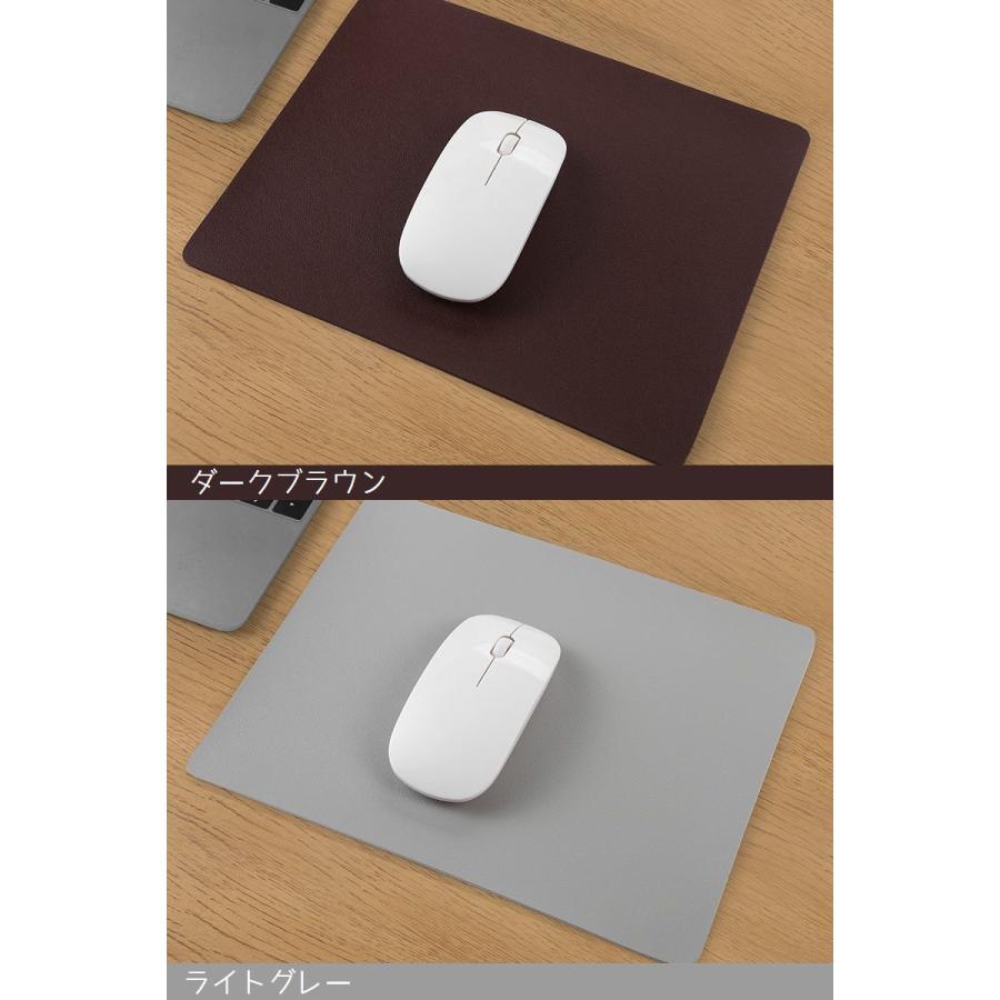 マウスパッド デスクパッド レザー調 23 19cm 26 21cm 長方形 防水
