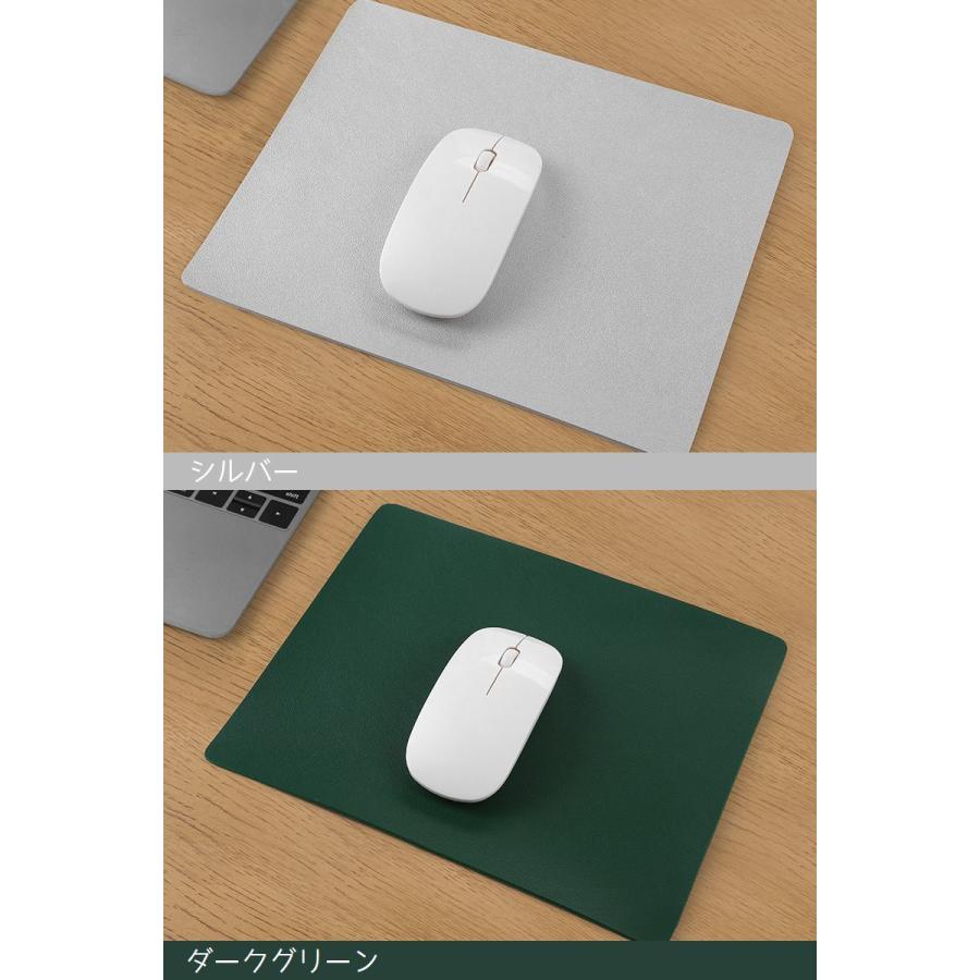 マウスパッド デスクパッド レザー調 23 19cm 26 21cm 長方形 防水