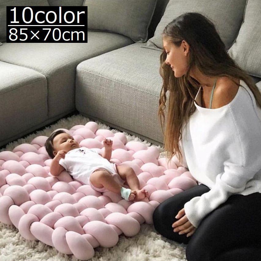 ベビーマット ノットクッション ベビー 赤ちゃん 子供 85 70cm 滑り止め プレイマット フロアマット ラグ 手作り 北欧風 マットレス ハイハ Zak プラスナオyahoo 店 通販 Yahoo ショッピング