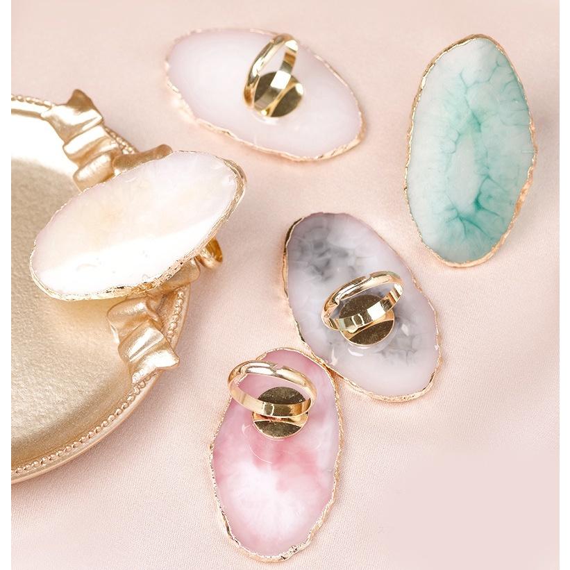 ネイルパレット ネイル パレット スパチュラ メイク ホームサロン(ピンク) リングパレット ネイルアートパレット 指輪タイプ リング ジェル