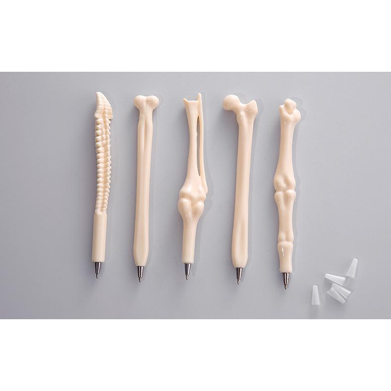 plusnao ボールペン 青インク 骨 ボーン 骸骨 ガイコツ ユニーク