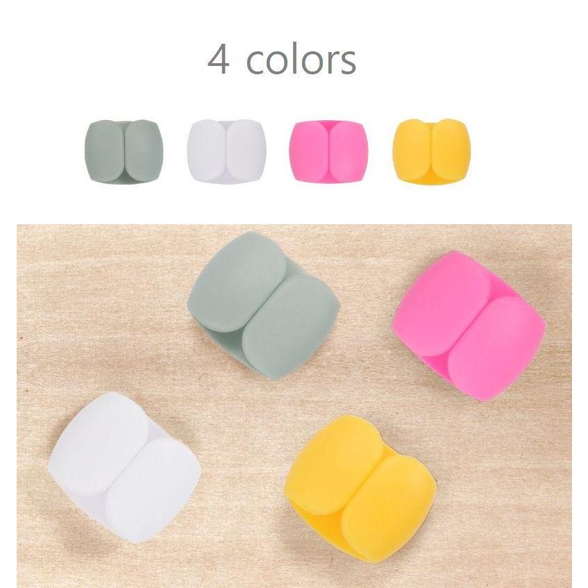 ケーブルクリップ コードホルダー 4個セット シリコンクリップ