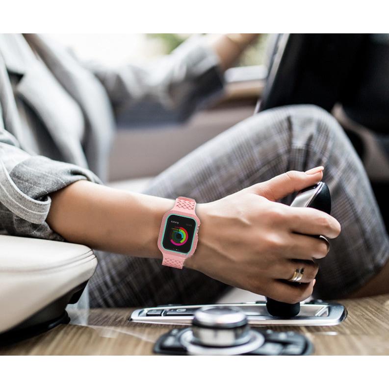 AppleWatch用バンド 腕時計用ベルト 交換バンド アップルウォッチ用 ケース一体型 傷防止 耐衝撃 保護 汚れ防止 シリコン シンプル 40m