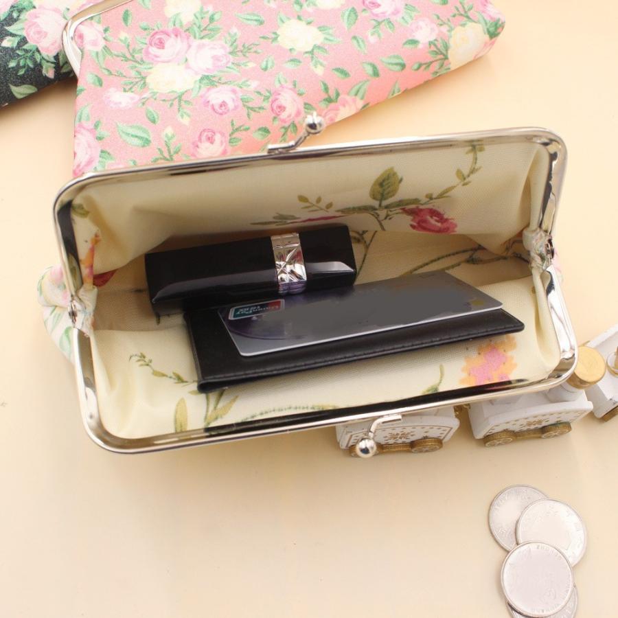 りぃまま♪ まきまきポーチ カラフルローズ型押しブラック 2点 りぃ