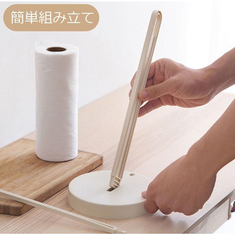 安心の定価販売 キッチンペーパーホルダー スタンド ペーパータオルホルダー キッチン用品 縦型 タテ たて おしゃれ シンプル ベージュ グレー 灰 置き型 キッチン Materialworldblog Com