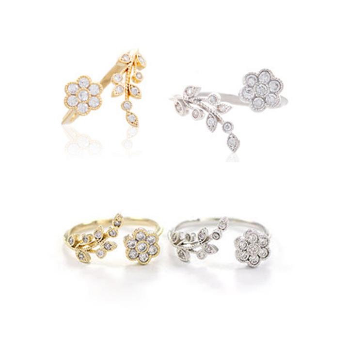 plusnao（プラスナオ） 指輪 リング フロントオープン 葉っぱ リーフ