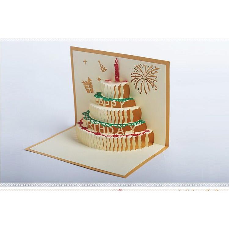 バースデーカード メッセージカード ポップアップカード 誕生日カード カード 3D 飛び出す 誕生日 バースデー birthday ケーキ お祝い プ｜plusnao｜08