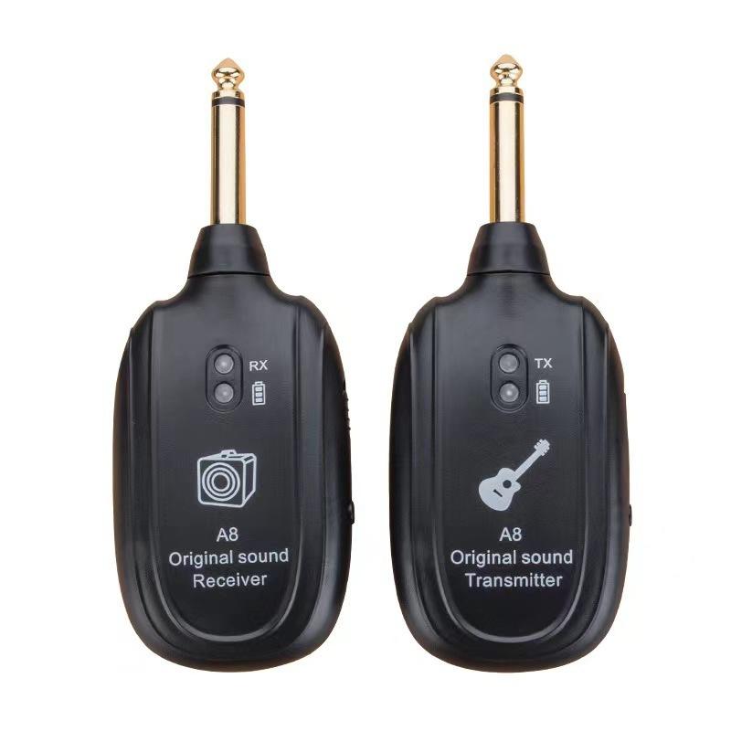 ギターワイヤレスシステム エレキギターベース用 楽器 パーツ アクセサリー ワイヤレスシステム トランスミッター レシーバー 内蔵充電式 リチウム ベ | ブランド登録なし | 02