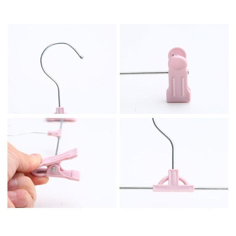 ハンガー 同色10本セット クリップハンガー 衣類収納 洗濯ばさみ付き ズボンハンガー パンツ スカート タオル クローゼット 室内 室外 物干し し|plusnao|13