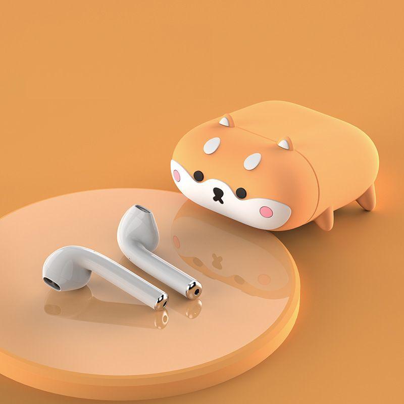 動物型イヤホンケース オレンジ Airpodsケース イヤホンケース イヤフォン Airpodspro エアポッズ 第1