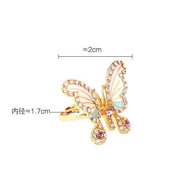 指輪 リング ファッションリング レディース ジュエリー アクセサリー 蝶 チョウ アゲハ蝶 きらきら きれい カラフル 存在感あり ファッション小物 Zak プラスナオyahoo 店 通販 Yahoo ショッピング