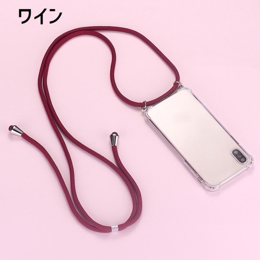 iPhone用ケース スマートフォンケース ストラップ付き 透明 男女兼用