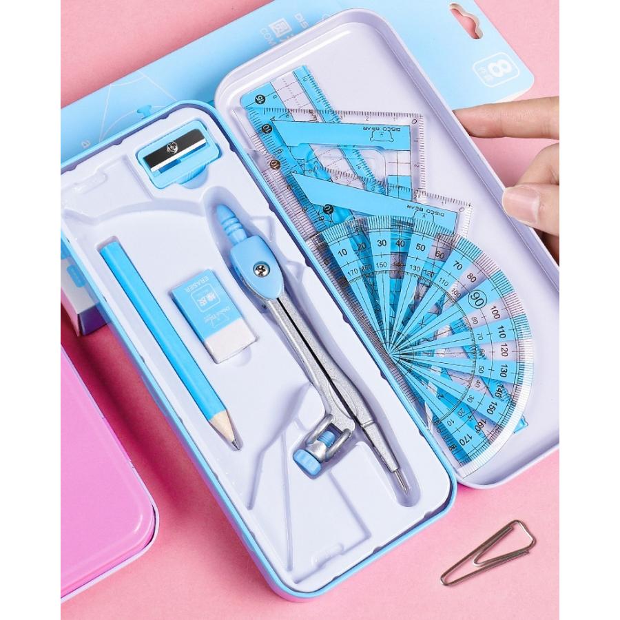 plusnao（プラスナオ） 製図用品セット 文具セット 定規 コンパス