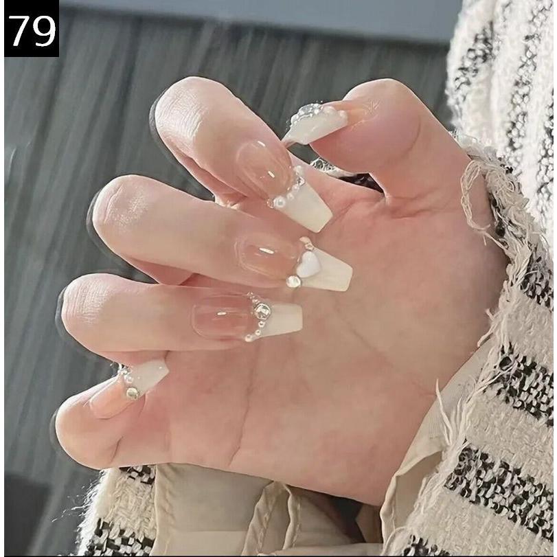 ネイルチップ つけ爪 24枚セット 12サイズ 貼るネイル 可愛い おしゃれ