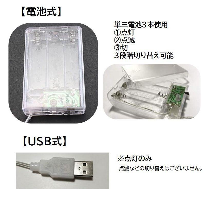 イルミネーションライト LEDライト 電池式 USB式 つや消しボール