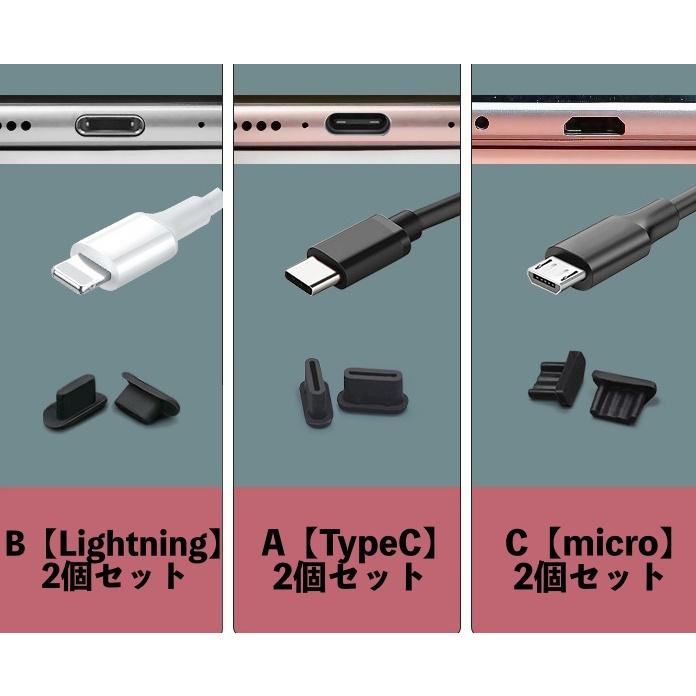 コネクタカバー 2個セット Lightning USB Type-C Micro コネクタ 
