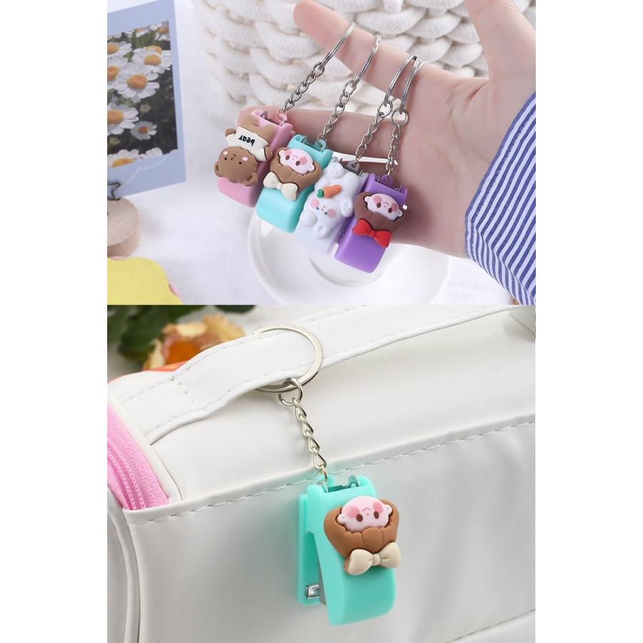 キーホルダー型ミニブック8個セット　豆本　当時＆復刻 plusnao ホッチキス キーホルダー キーチェーン型 ホチキス 10号